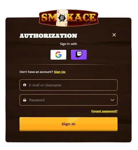 Smokace login