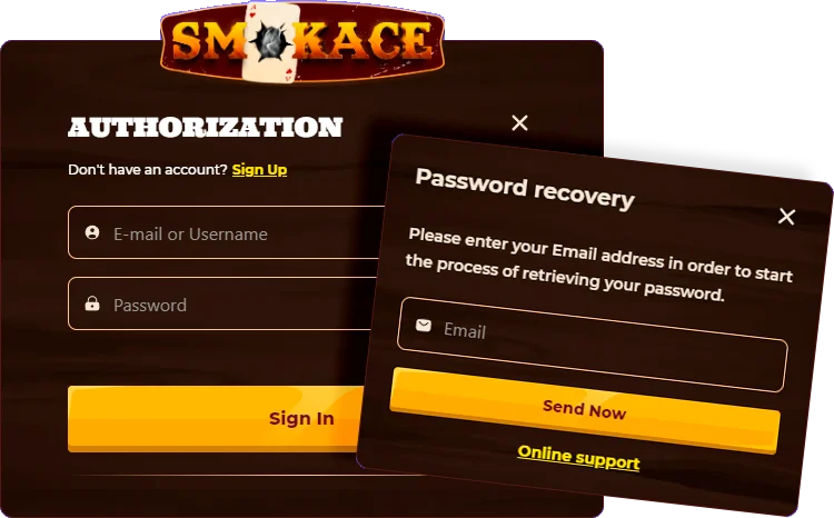 login at Smok-ace